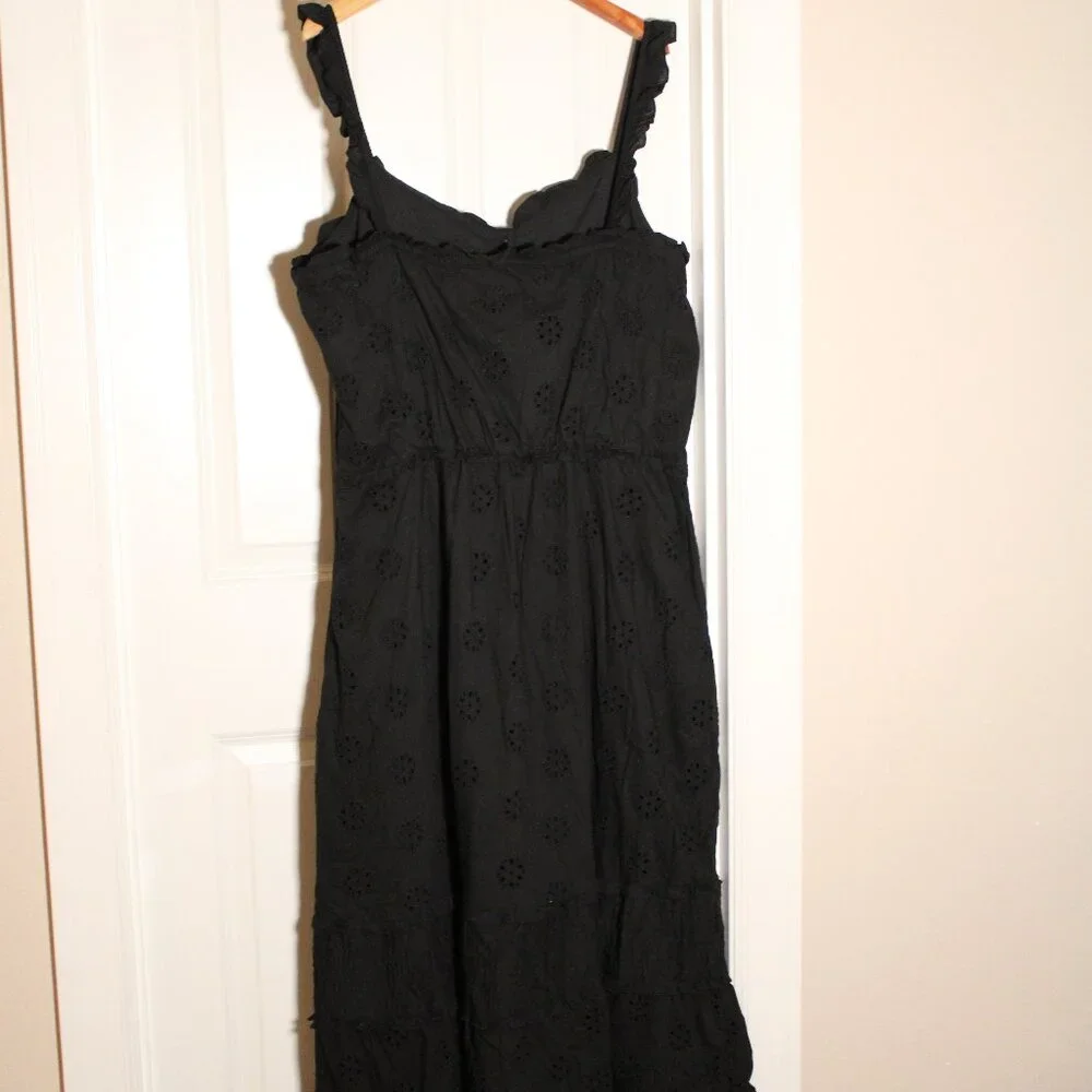Black eyelet midi dress Gap Size XXL tall 2x plus size NWT - Picture 5 of 5